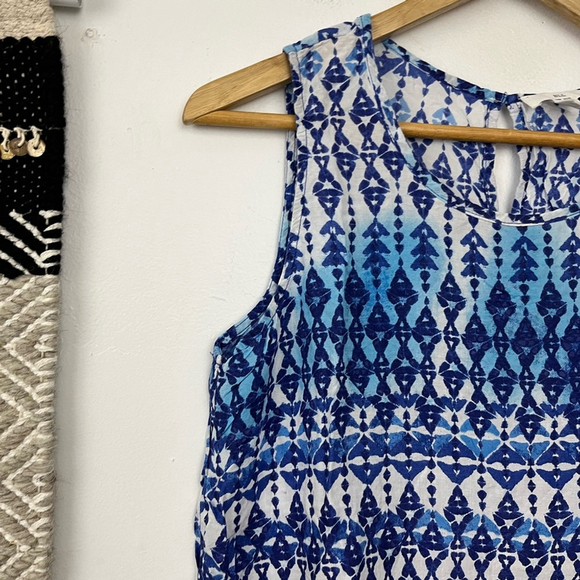Anthropologie blue printed boho tank - Picture 2 of 7